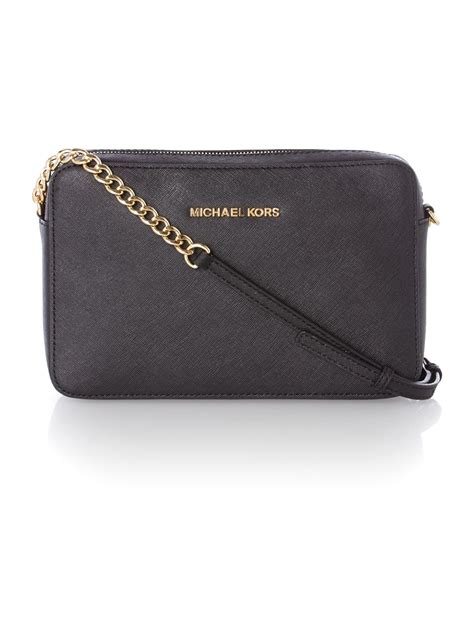 michael kors jet set logo small black crossbody bags|michael kors jet set sale.